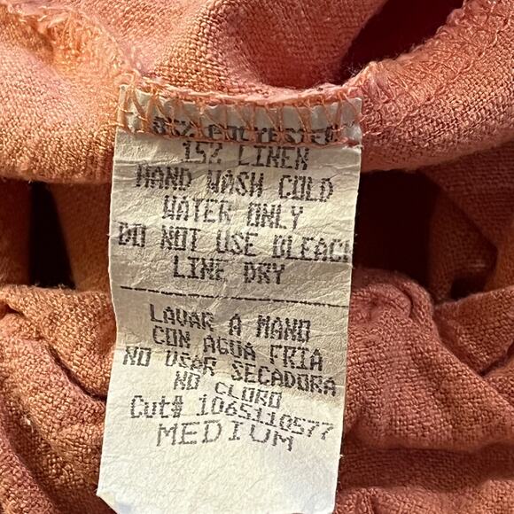 Kylie Paige Pull On Beachy Casual Pant Women's Medium Peach High Rise Cropped - Picture 3 of 4